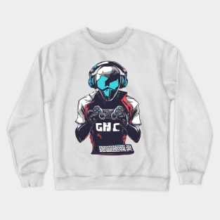 High Tech Guy Console Master Helmet Headset Gamer Crewneck Sweatshirt